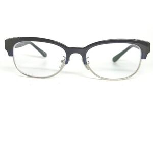 Coach HC 6157 5450 Navy Blue Silver Cat Eye Eyeglasses Frames 52-17-140 21970
